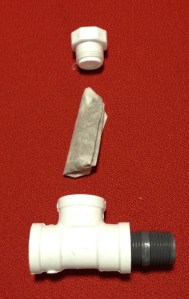a PVC pipe and tea bag