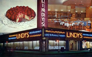 Lindy's Deli in New York, where the Lindy Effect was conceived.